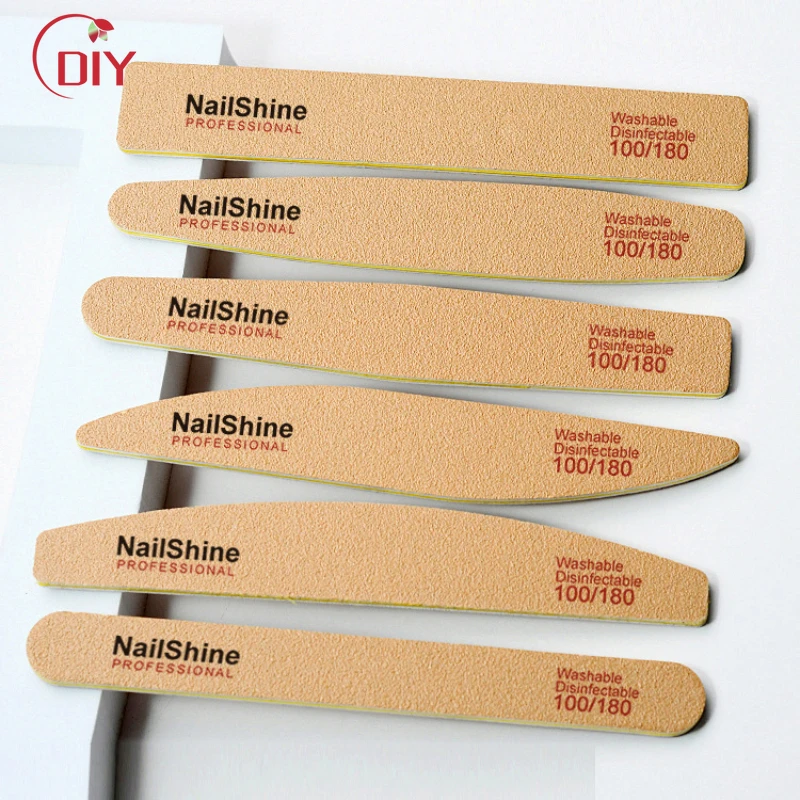 

25pcs/lot Wooden Nail File Professional Sanding Buffer Files 100/180 Double Side For Salon Manicure Pedicure UV Gel Tips Tools