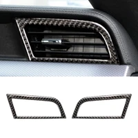 2pcs car styling real carbon fiber side air conditioner air vent outlet decorative cover trim for ford mustang 2015 2016 2017