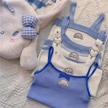 Kawaii Sanrio Cinnamoroll Tank Top - Blue and White Summer Vest