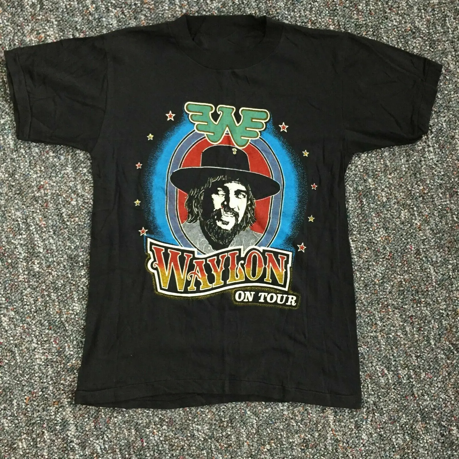 

Waylon Jennings On Tour Legends Cotton T-Shirt Tee Shirts