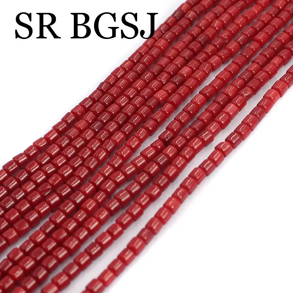 Бусины Из Натурального Красного коралла 3 х3 мм 15 дюймов |