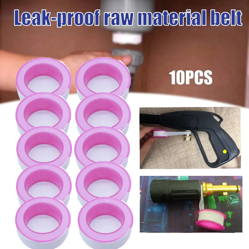 

5/10pcs Roll Joint Plumbing Fitting Thread Seal Tape PTFE for Water Pipe Plumbing Dedicated Duct Waterproof Sealing Tape Sealers