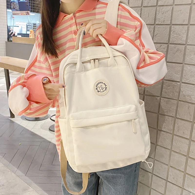 Fashion Women Backpack For Teenagers Black School Bag Female Business Travel Bookbag Girl Waterproof Mochila