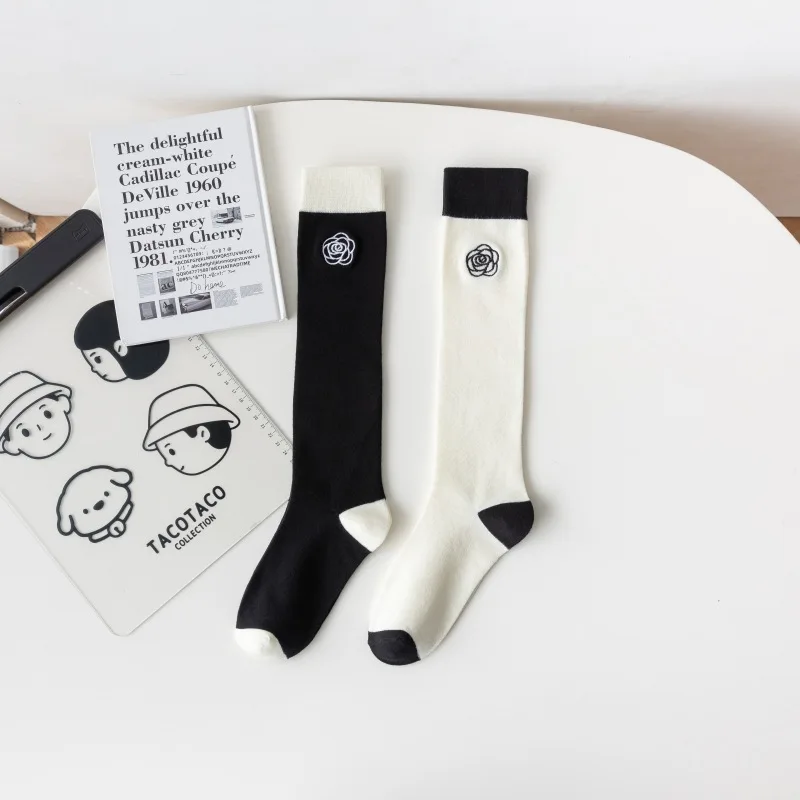 Girls Calf Pressure Socks Jk Women Stockings Show Thin Splicing Calf Socks For Young Girl Socks