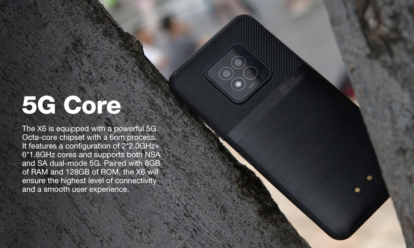 Смартфон AGM X6 ЦП Unisoc T750 120 Гц 6 78 дюйма новый экономичный телефон прочный