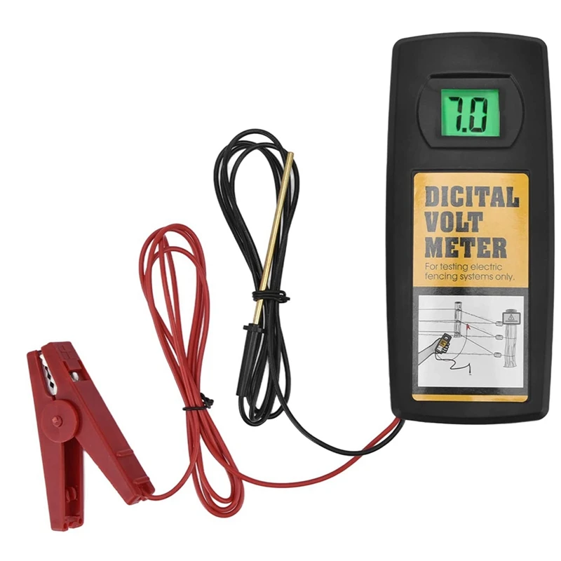 

Fence Voltage Tester, 9.9KV Digital Fence Fault Finder Backlight LCD Voltage Meter High Voltage 200-9900V For Home Farms