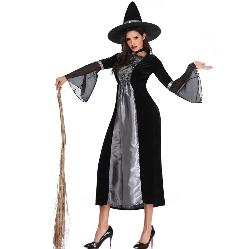 Новинка Женский карнавальный костюм Хэллоуин злого ведьмы многоцветный