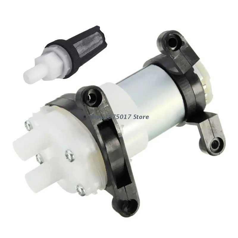

385 DC6-12v High Temperature Resistance 1.5-2L/Min 6W/H Mini Micro Water Pump Transparent Aquarium Diaphragm Vacuum Pump