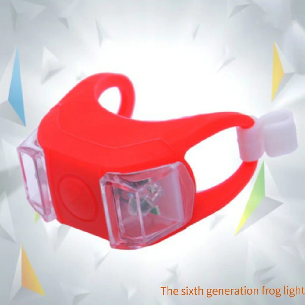 

Силиконовый светодиодный велосипедный фонарь AG10 на батарейках, уличный передний и задний фонарь в виде лягушки для езды на велосипеде, пред...