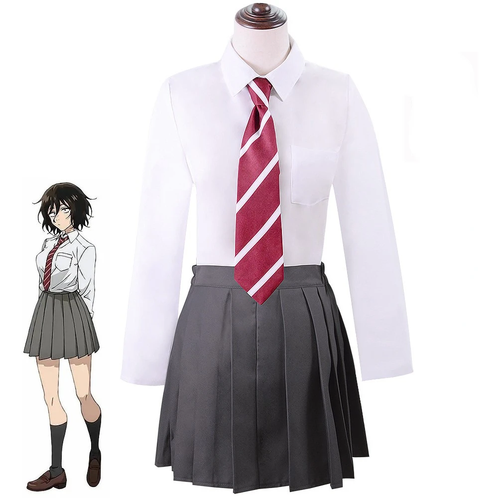 

Anime Call Of The Night Cosplay Costume Asai Akira JK Uniform Skirt Suit Shirt NecktieTie Skirt Socks