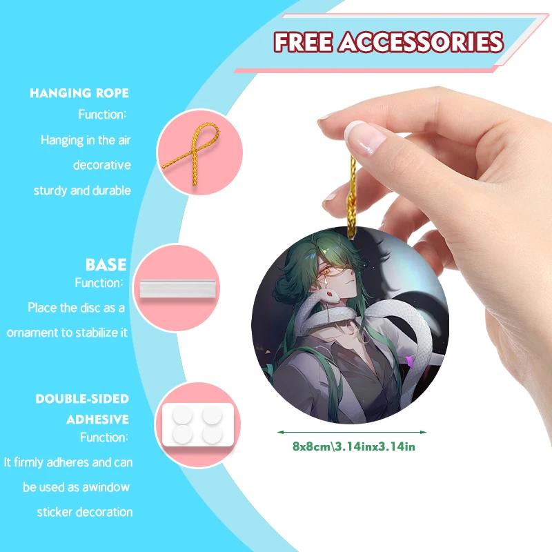 Аниме прилегающий baizhu милый автомобильный кулон акрил для дома комнаты