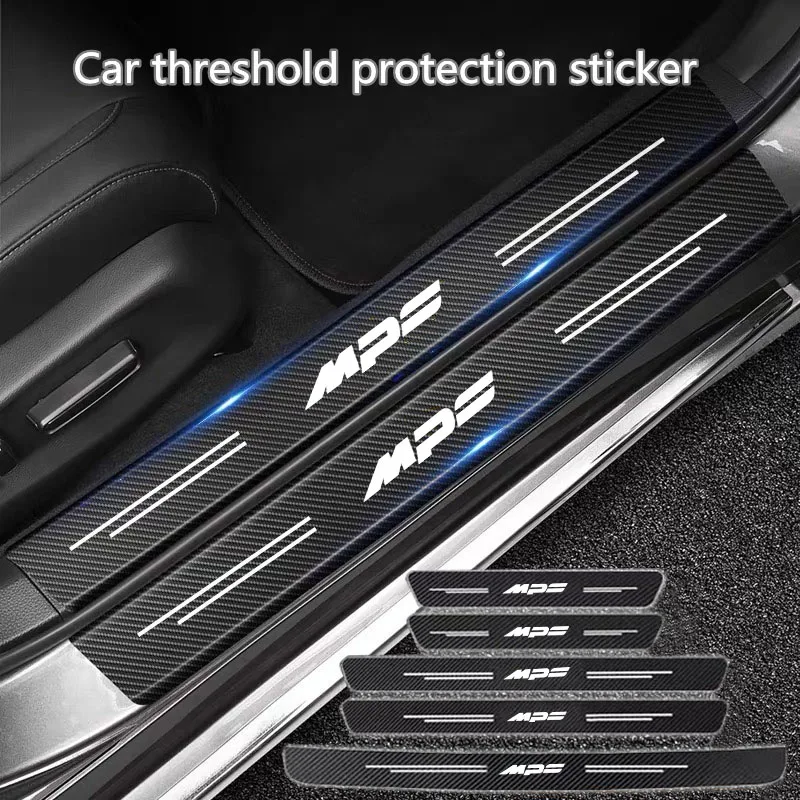 

Carbon Fiber Car Threshold Protective Film Anti Scratch Matte Black Nano Sticker For Mazda MPV 1996-2006
