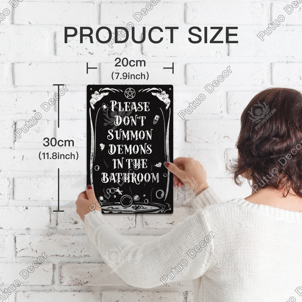 Декор Putuo Хэллоуин винтажный металлический жестяной знак настенный