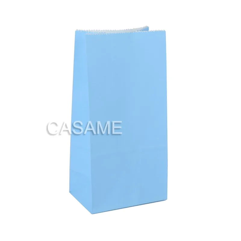 mini Kraft Paper Bags 10pcs/lot Stand Up Dot bags Child Party Birthday Food Paper Kraft Seal Gift Packing Treat Bag Supplies images - 6