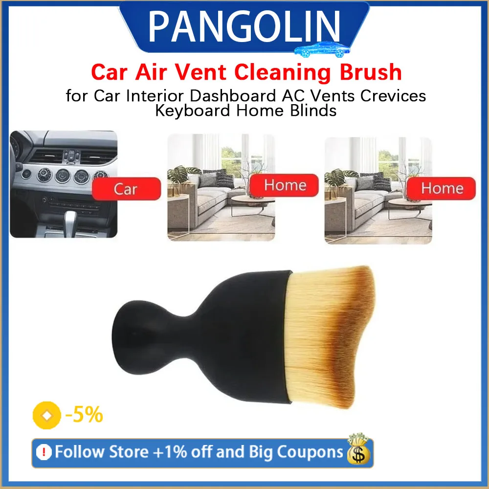 

PANGOLIN автомобильная щетка для очистки вентиляционных отверстий, мягкий инструмент для удаления пыли для внутренней приборной панели, вентиляционные отверстия переменного тока, щелепа, клавиатура, домашние жалюзи