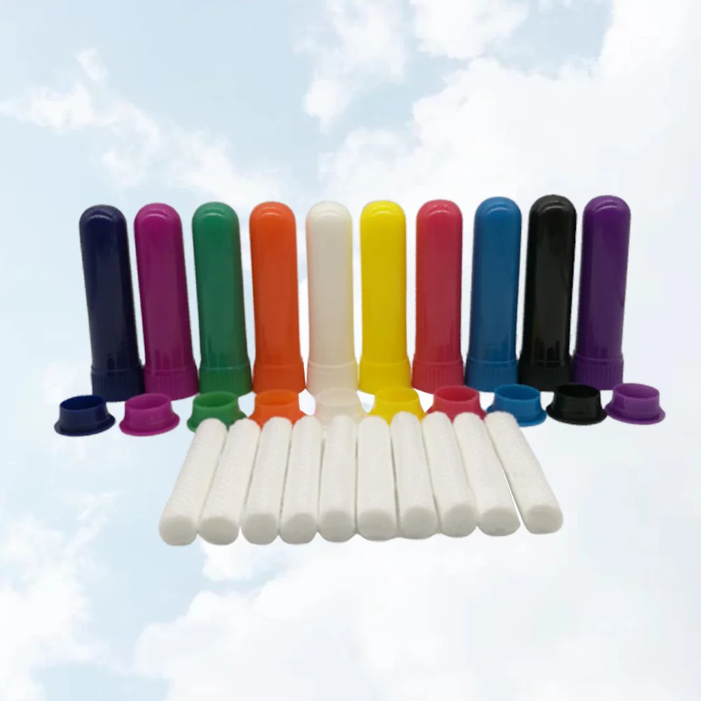 

Inhaler Tube Nasal Tubes Empty Oil Essential Diffuserstick Aromatherapy Cotton Wick Wicks Replacement Blank Aroma