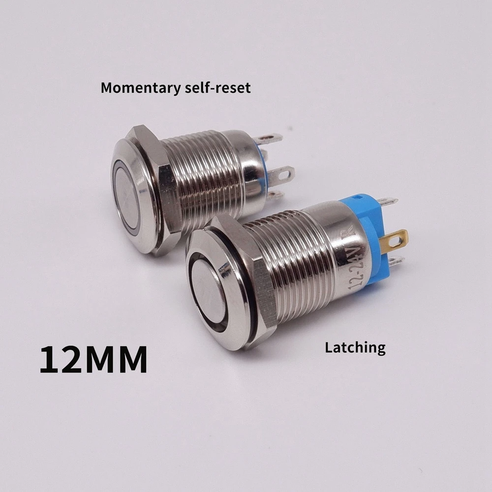 Водонепроницаемый металлический кнопочный переключатель с плоской высокой