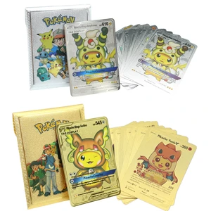 New Boxed Pokemon Gold Foil Card Gold English Español Vmax V Energy Charizard Pikachu Series Battle in India