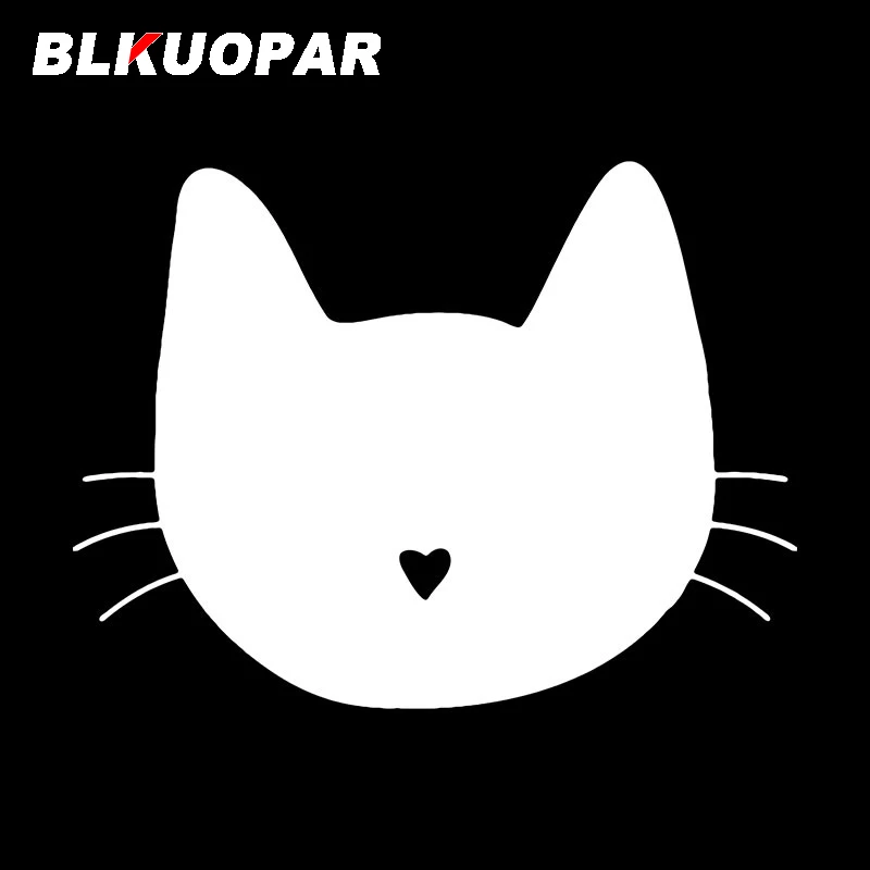 Наклейки для автомобилей "Сердце кошки на носу" BLKUOPAR, защита от царапин, графические декали для окон, каравана, домов на колесах, холодильника, серфинга и дверей.