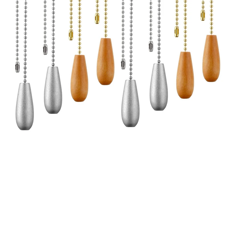 

Цепочка для потолочного вентилятора 8 шт., деревянная тянущаяся удлинительная цепочка для потолосветильник светильника (серебристого и дер...