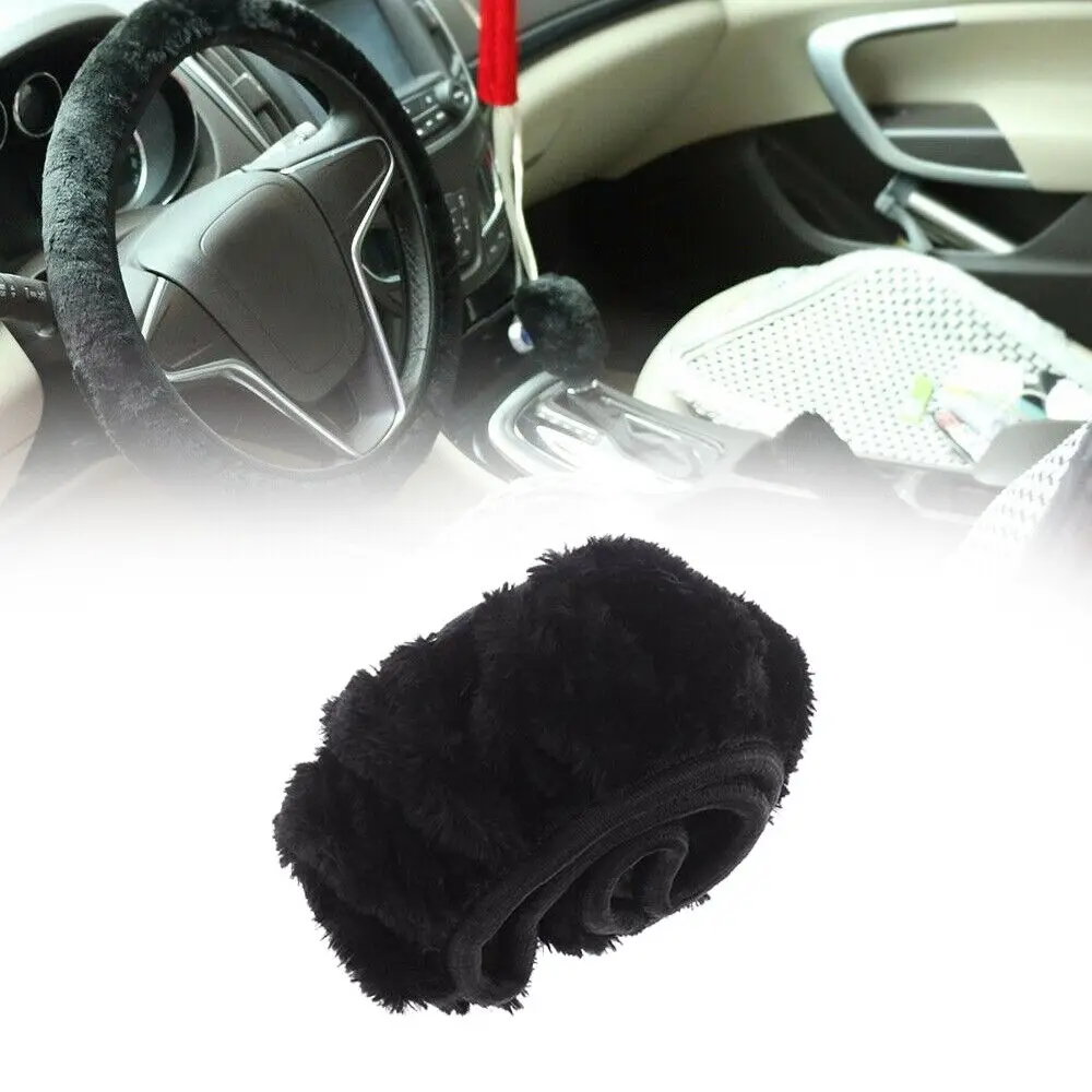 

Soft Plush Car Steering Wheel Cover Universal Warm Car Styling Handlebar Winter 38cm Car Auto Accessories