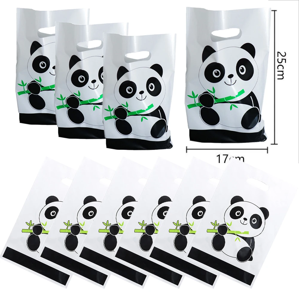 

Картонные подарочные пакеты с пандами Yibenlun, набор из 10 штук