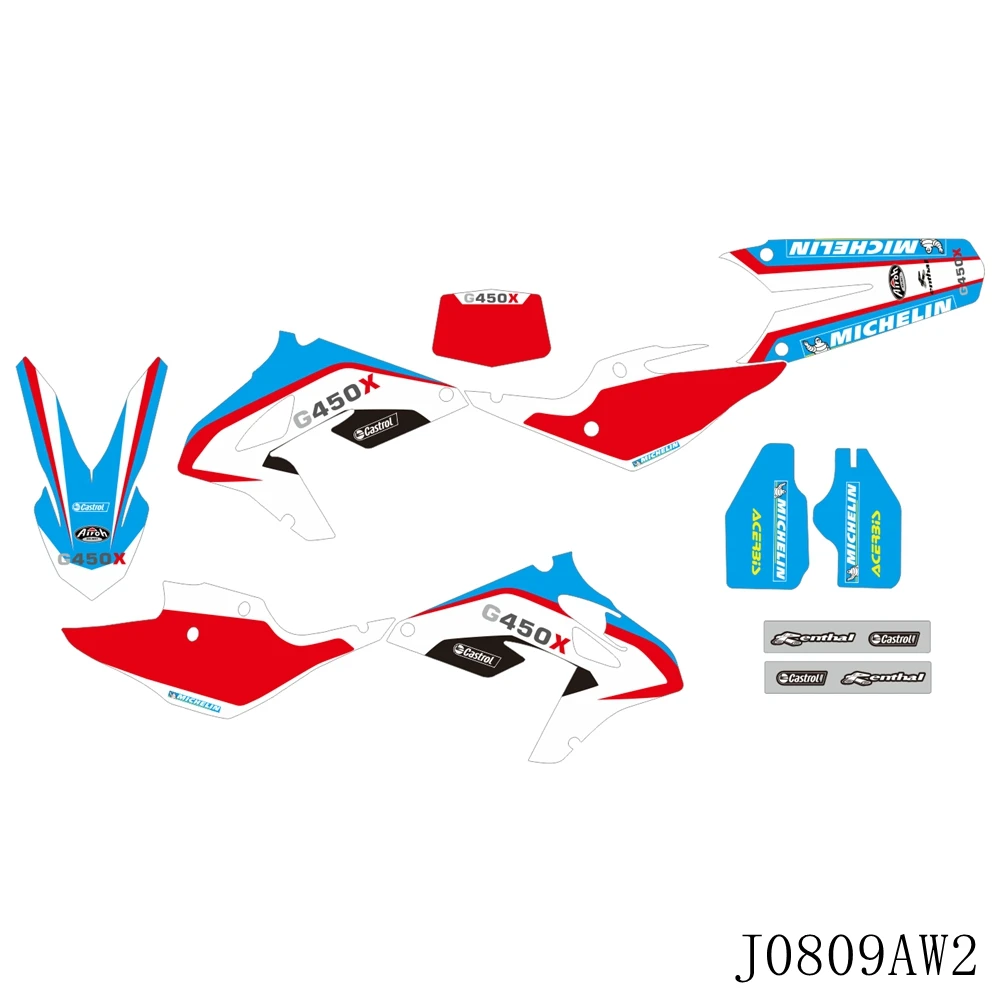 

For BMW G450X G 450X G450 X 2010 2011 Full Graphics Decals Stickers Motorcycle Background Custom Number Name