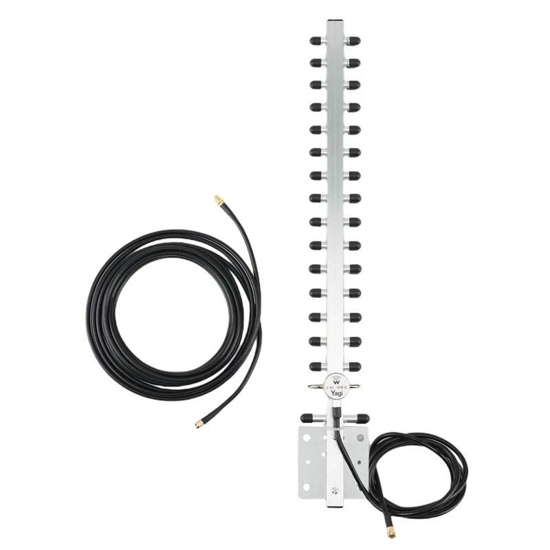 

2.4G WiFi Antenna 25DBi RP-SMA Male Outdoor Wireless Yagi Antenna for Router Booster Amplifier Modem