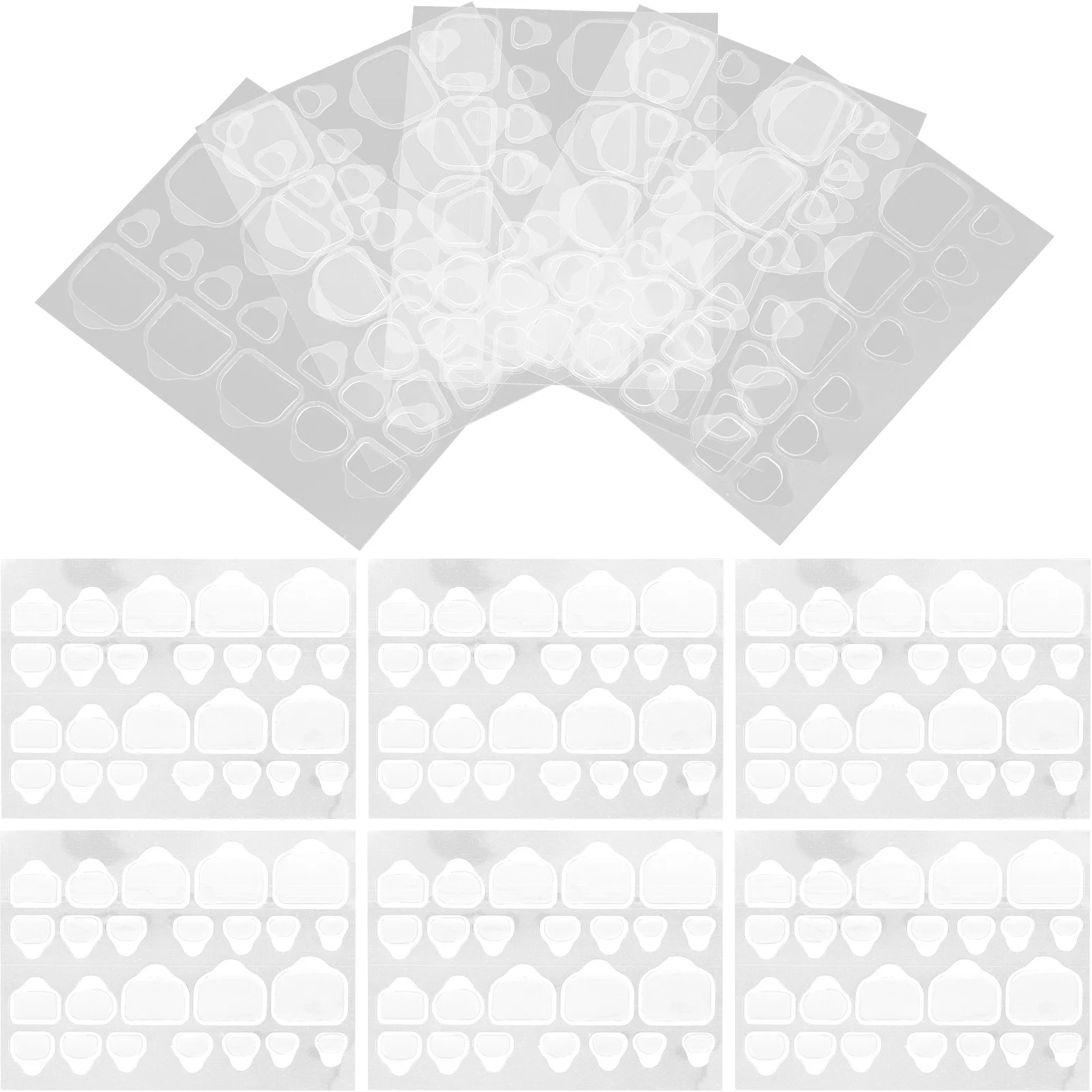 20 листов накладных ногтей пресс для средних хлопьев клейкие высококачественные