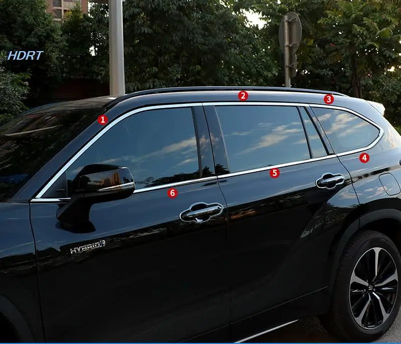 Оконная отделка для Toyota Highlander Kluger/CROWN KLUGER 2021 2022 нержавеющая сталь