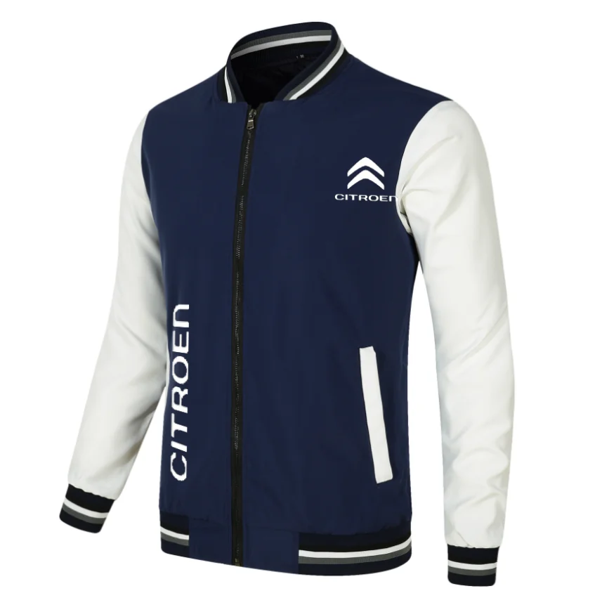 

2022 NEW Baseball Jacket Spring Autumn Fleece Cotton Slim Fit Jacket CITROEN Car Logo Sweatshirt Fashion Hip Hop