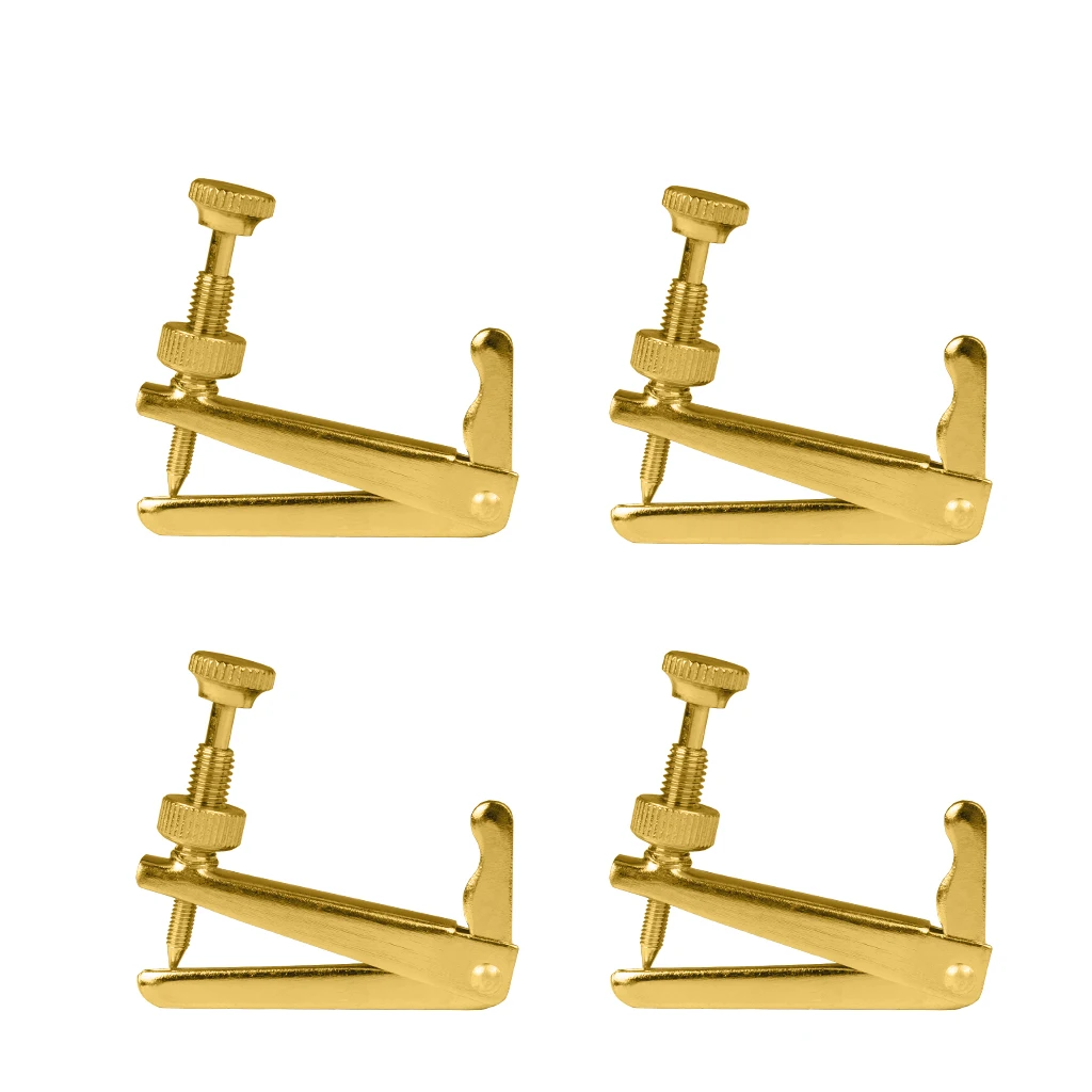 

4PCS Acoustic Cello Fine Tuners Parts String Adjuster Cellos Tailpiece String Fine Tuner For 4/4 3/4 Size Cello