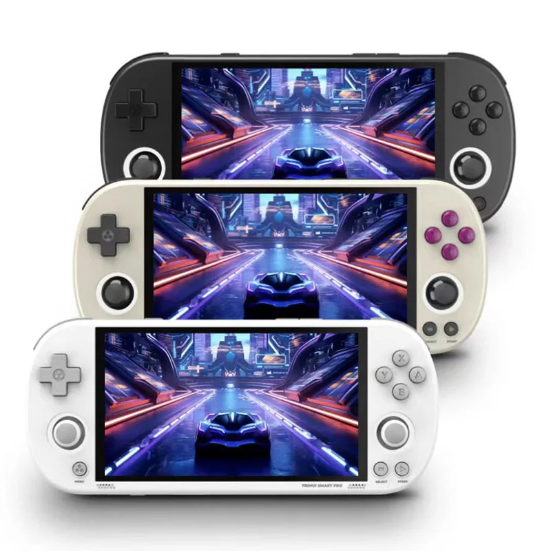 Фото Ручная игровая консоль Trimui Smart Pro, 4,96 дюйма, IPS экран, операционная система Linux, джойстик, Rgb-подсветка, ретро-консоль для видеоигр Smartpro, подарки №5