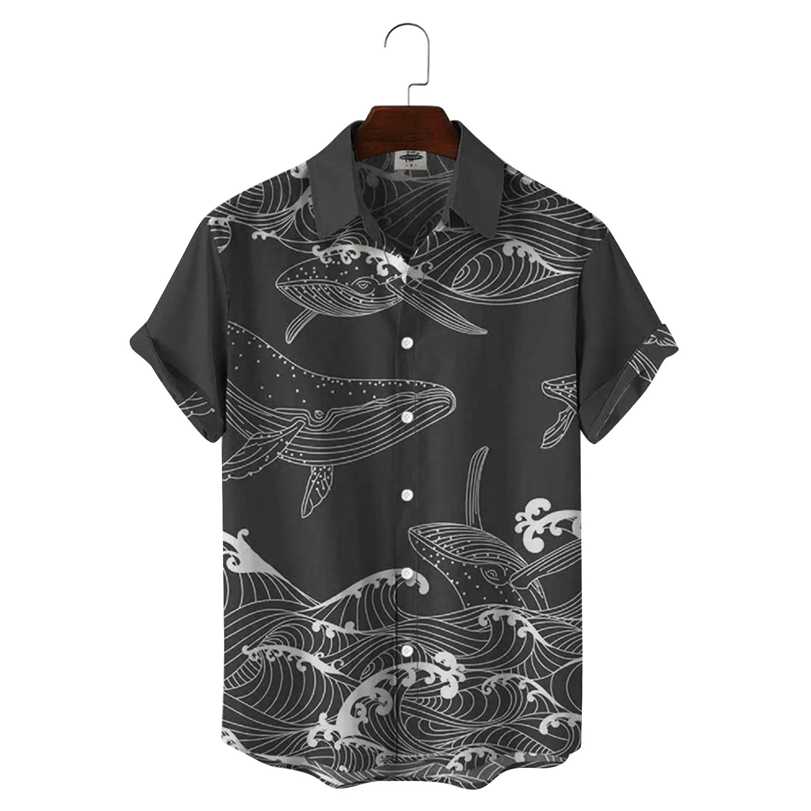 

Men Clothing Hawaiian Shirt Men Fashion Animal Print Shirts Single Breasted Turn Down Collar Shirt For Men Tops Chemise Homme 4