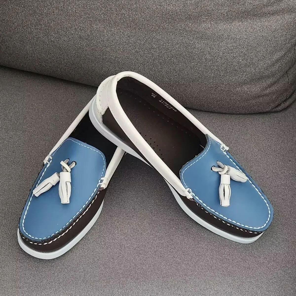 Мужские мокасины ручной работы Docksides классические лоферы из натуральной кожи