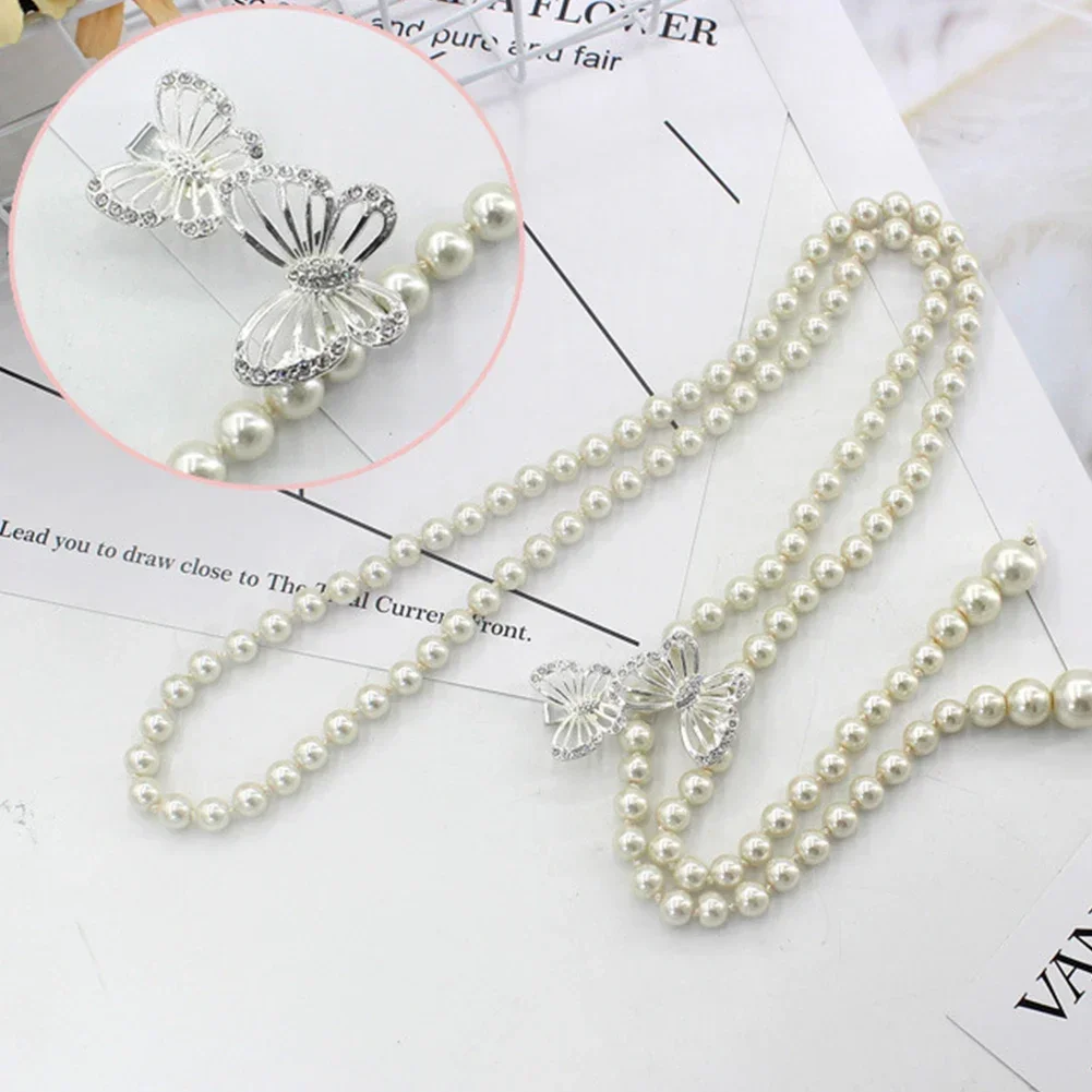 Женский регулируемый ремень с жемчужной цепочкой модный женский роскошный