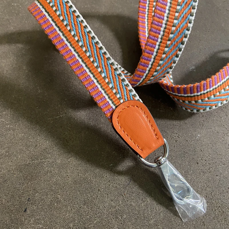 Evelyn Bag With Shoulder Strap Color Woven Canvas Shoulder Strap All-match Leather Diagonal Bag Strap Accessories