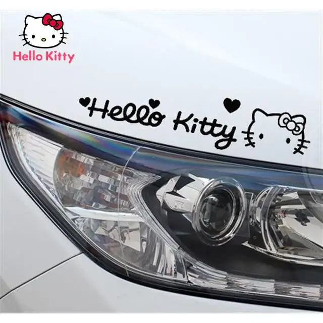 

Hello Kitty Car Sticker Body Rearview Mirror Sticker KT Kitten Car Body Cover Sticker Personality Cartoon Decoration Accessories