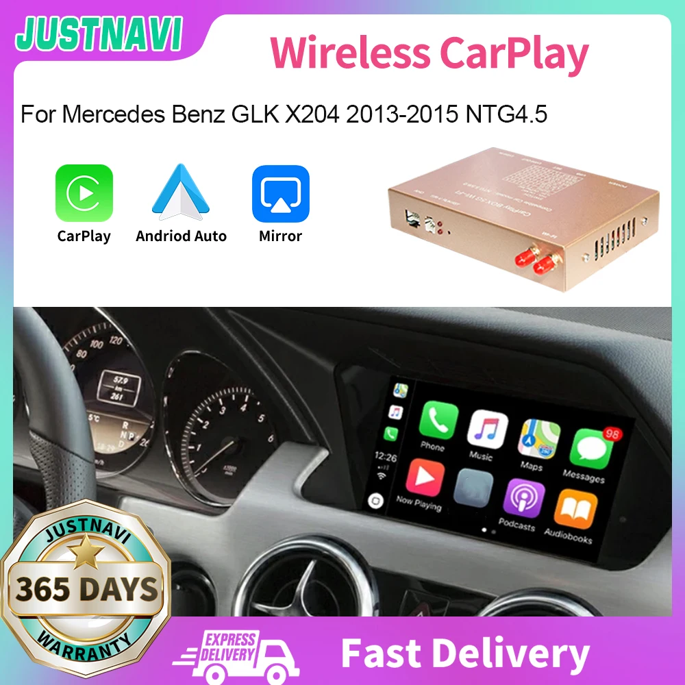 

JUSTNAVI для Mercedes Benz GLK X204 2013-2015, система Linux, записывающее беспроводное радио Apple Carplay, рекордер, AirPlay Mirror Link