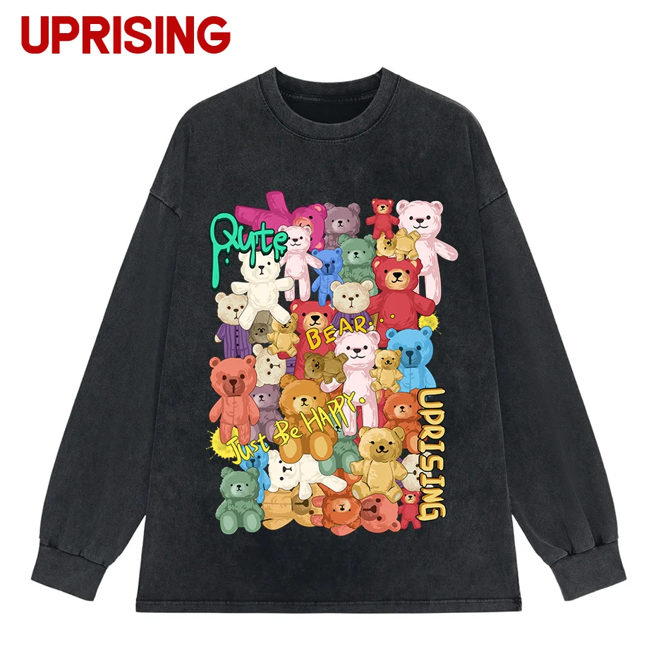 Винтажные потертые футболки футболка с аниме большого размера в стиле Харадзюку