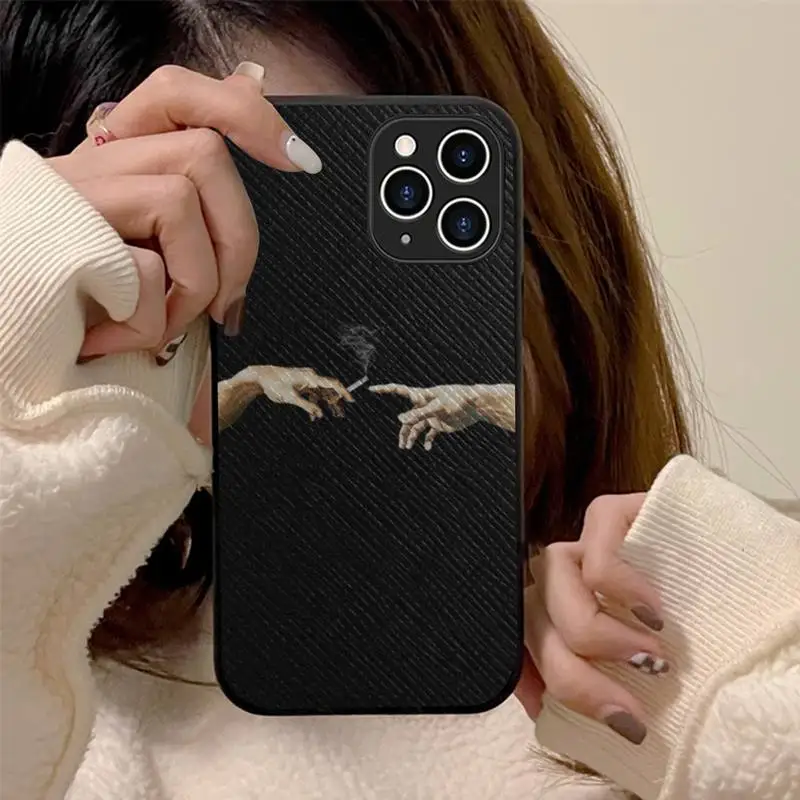 Чехол для телефона MaiYaCa Creation Adam жесткий кожаный чехол iPhone 11 12 13 Mini Pro Max 8 7 Plus SE 2020 X XR