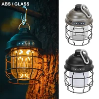 portable camping light usb rechargeable led hanging lantern 3 modes dimming outdoor lamp waterproof for fishing backpacking