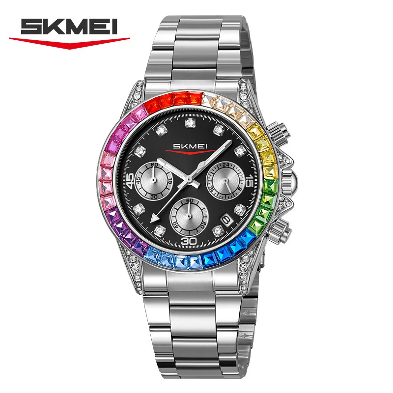 SkmeiFashion Мужские часыWind Rainbow Весенние повседневные женские часы Кварцевые