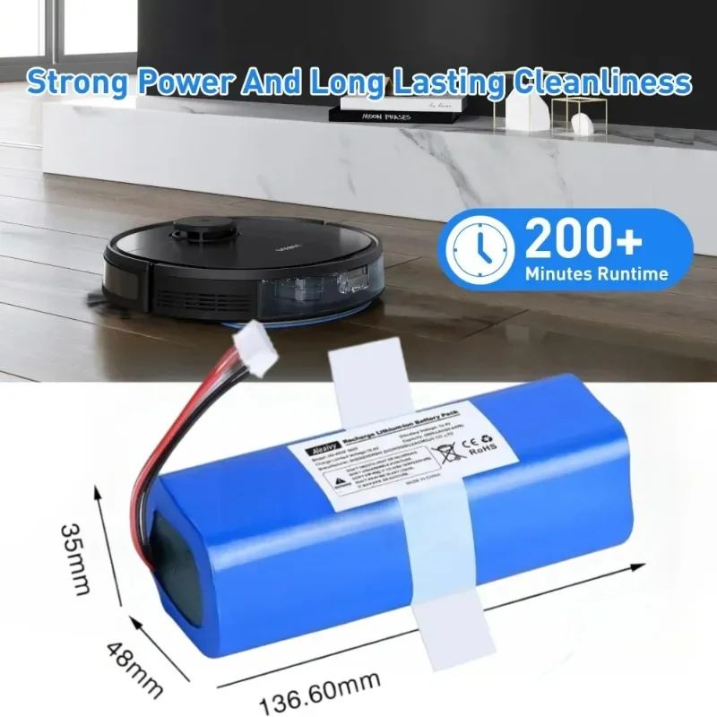 Фото Сменный аккумулятор 14,4 В для ECOVACS Deebot Ozmo 950 T8 T8 + T5Max T10 T9 X1 X2 Turbo pro Omni DX96 DX93 Высококачественный робот-пылесос №5
