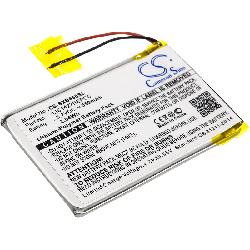 

Wireless Headset Battery For Sony MDR-XB950BT MDR-XB950B1 MDR-XB650BT Sony 1-756-920-21 LIS1427HEPCC 3.7V 550mah CS battery
