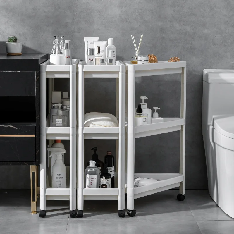 

The kitchen shelf plastic storage rack is divided into the toilet layer floor -to -floor