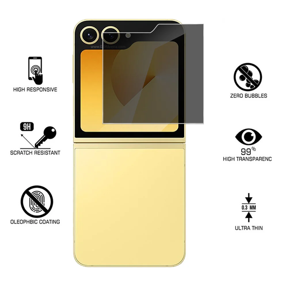 이wana szklana obudowa obiektywu aparatu 4 w 1 do Samsunga Galaxy Z Flip6 ZFlip Flip 6 ZFlip6 5G Szkło hartowane Peep-proof Screen Protector