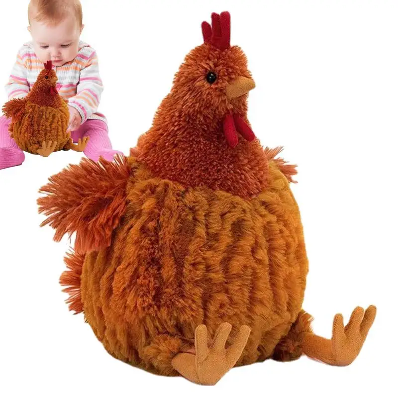 

Милая курица цецила Bessie, курица клоуни, искусственная игрушка, кукла животного, подарок на день рождения, Рождество, 23 см