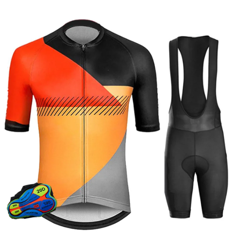 

Оптовая продажа, Мужская велосипедная трикотажная одежда с коротким рукавом, Мужская быстросохнущая велосипедная одежда из двух предметов...