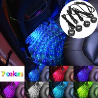 7colors led car foot lights usb decoration star light auto interior decorative bulb car family party atmosphere ambient lamp